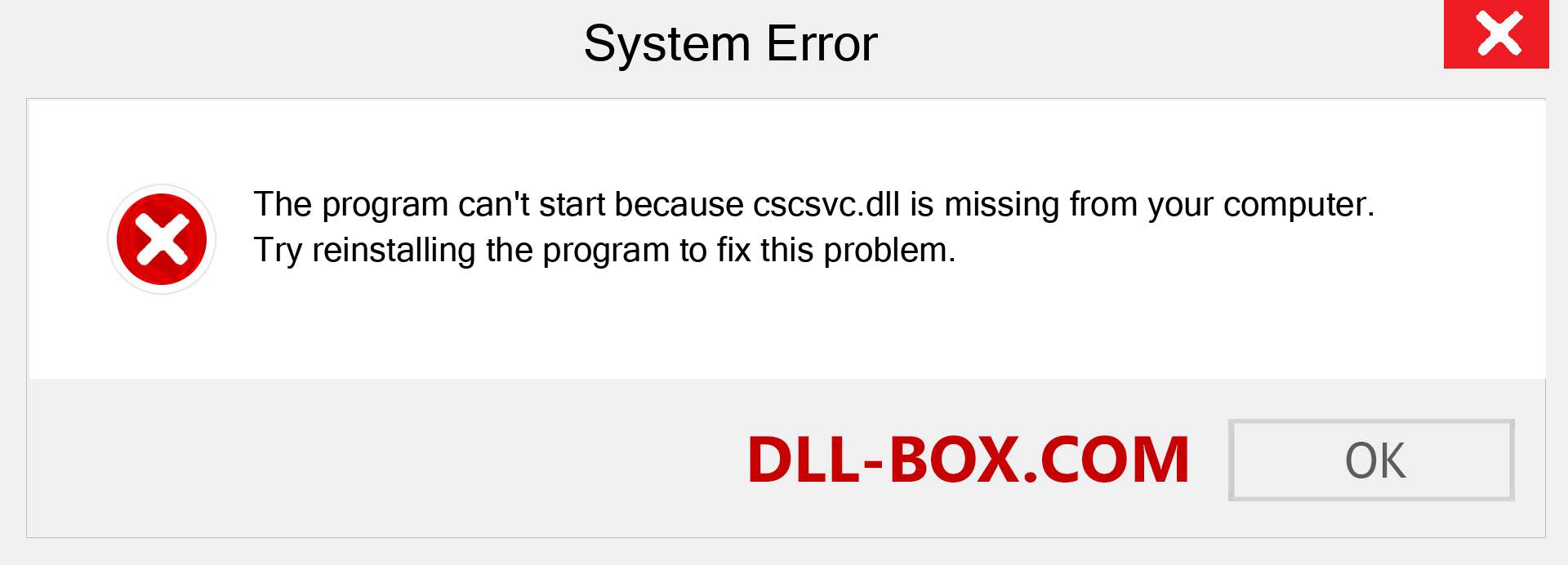  cscsvc.dll file is missing?. Download for Windows 7, 8, 10 - Fix  cscsvc dll Missing Error on Windows, photos, images